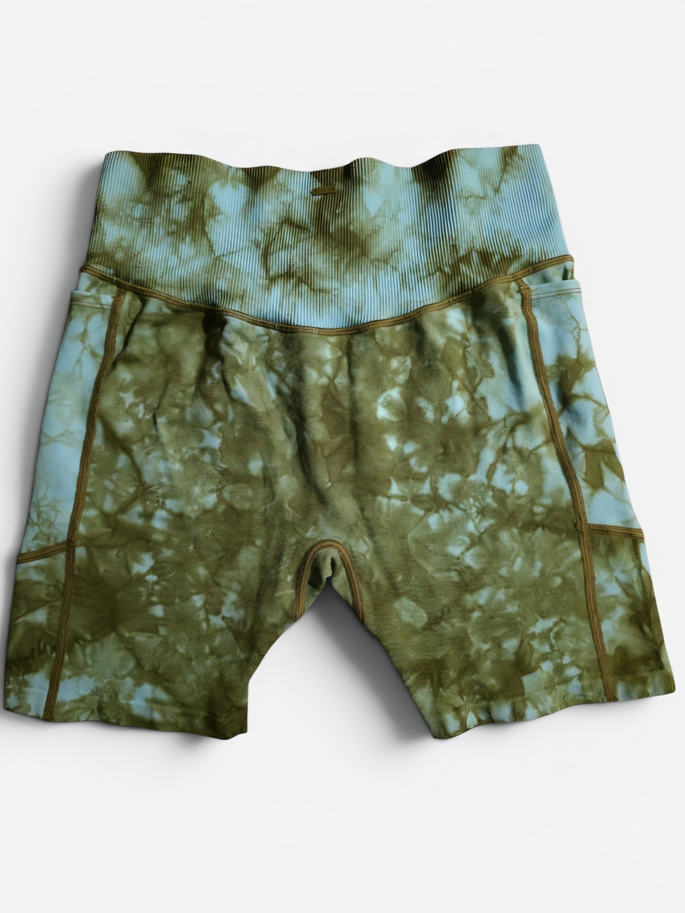 PINK Victoria's Secret Olive & Aqua Tie-Dye Ribbed Detail